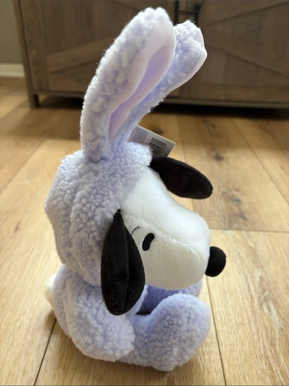 HALLMARK SNOOPY PEANUTS LIGHT PURPLE VIOLET EASTER BUNNY COSTUME PLUSH FIGURE